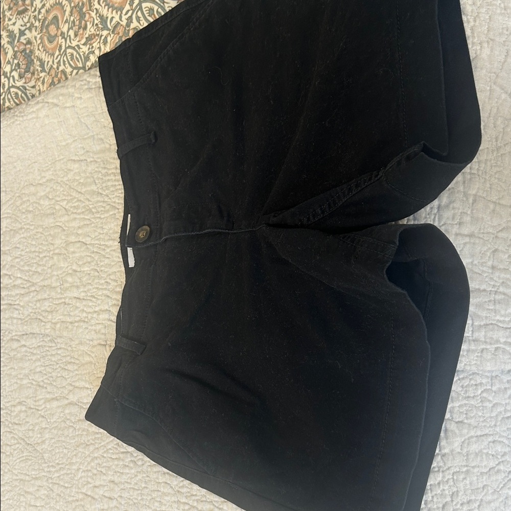LOFT Black High-Rise Bermuda Shorts